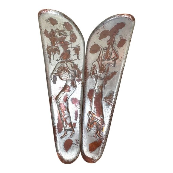 Jewish Handcarved Platter By A.N. Oppenheim Blues Design Israel 24x12 Judaic - Picture 1 of 10